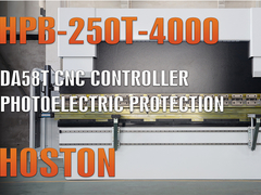 Hoston CNC Press Brake HPB-250T-4000 con controller CNC DA58T (funzione di programmazione 2D)